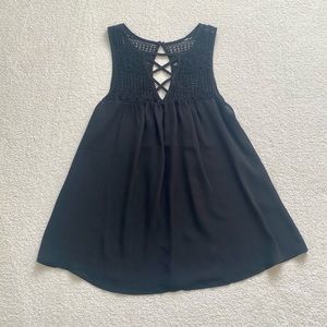 Black flowy tank top